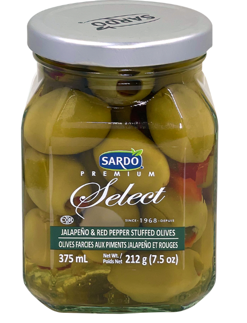 sardo jalapeno and red olive